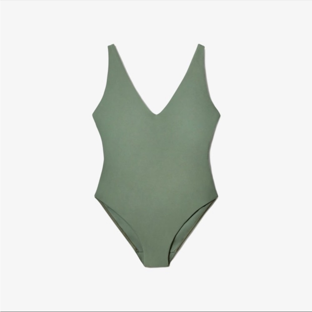 Everlane Green One Piece Swimwear Timeless Design